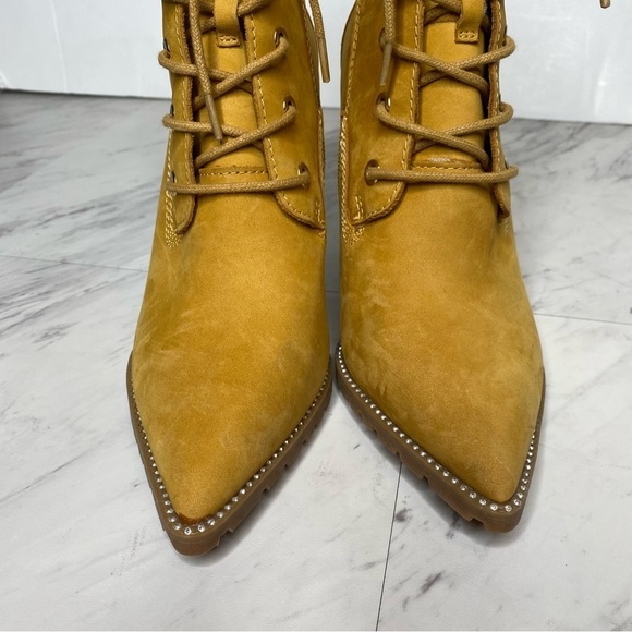 New! Steve Madden Karmen Lace Up Pointed Toe Heeled Bootie 7 1/2 M - Picture 10 of 14